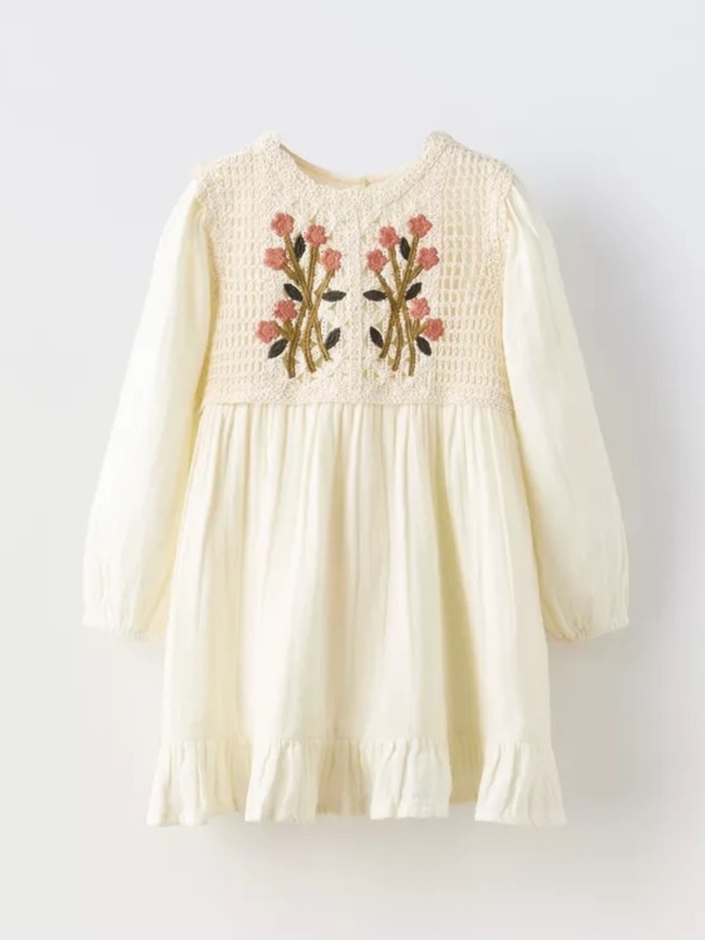 Zara HSA embroidered dress 5/6